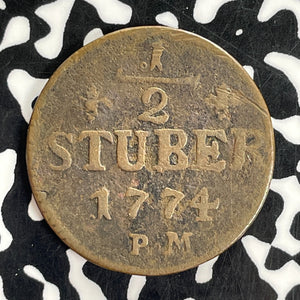 1774-PM Germany Julich-Berg 1/2 Stuber Half Stuber Lot#C1150