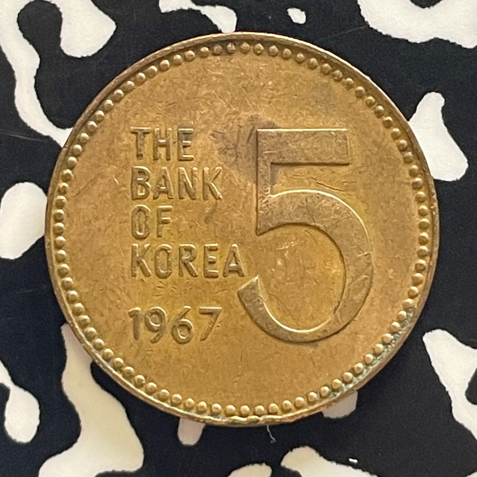 1967 Korea 5 Won Lot#T5805 Nice!