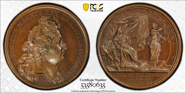 "1688" France Sending Of The Justiciars Medal PCGS MS63BN Lot#GV2275 Divo-221