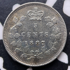 1887 Canada 5 Cents Lot#JM9029 Silver! Nice!