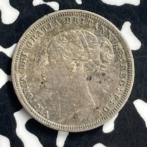 1880 Great Britain 6 Pence Sixpence Lot#T7144 Silver! Nice!