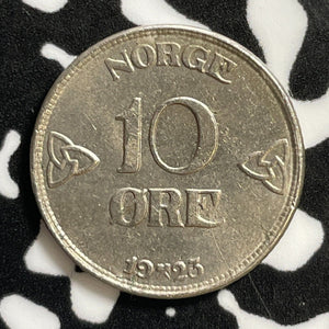 1923 Norway 10 Ore Lot#E3114 High Grade! Beautiful!