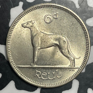 1964 Ireland 6 Pence Sixpence Lot#T2912 High Grade! Beautiful!