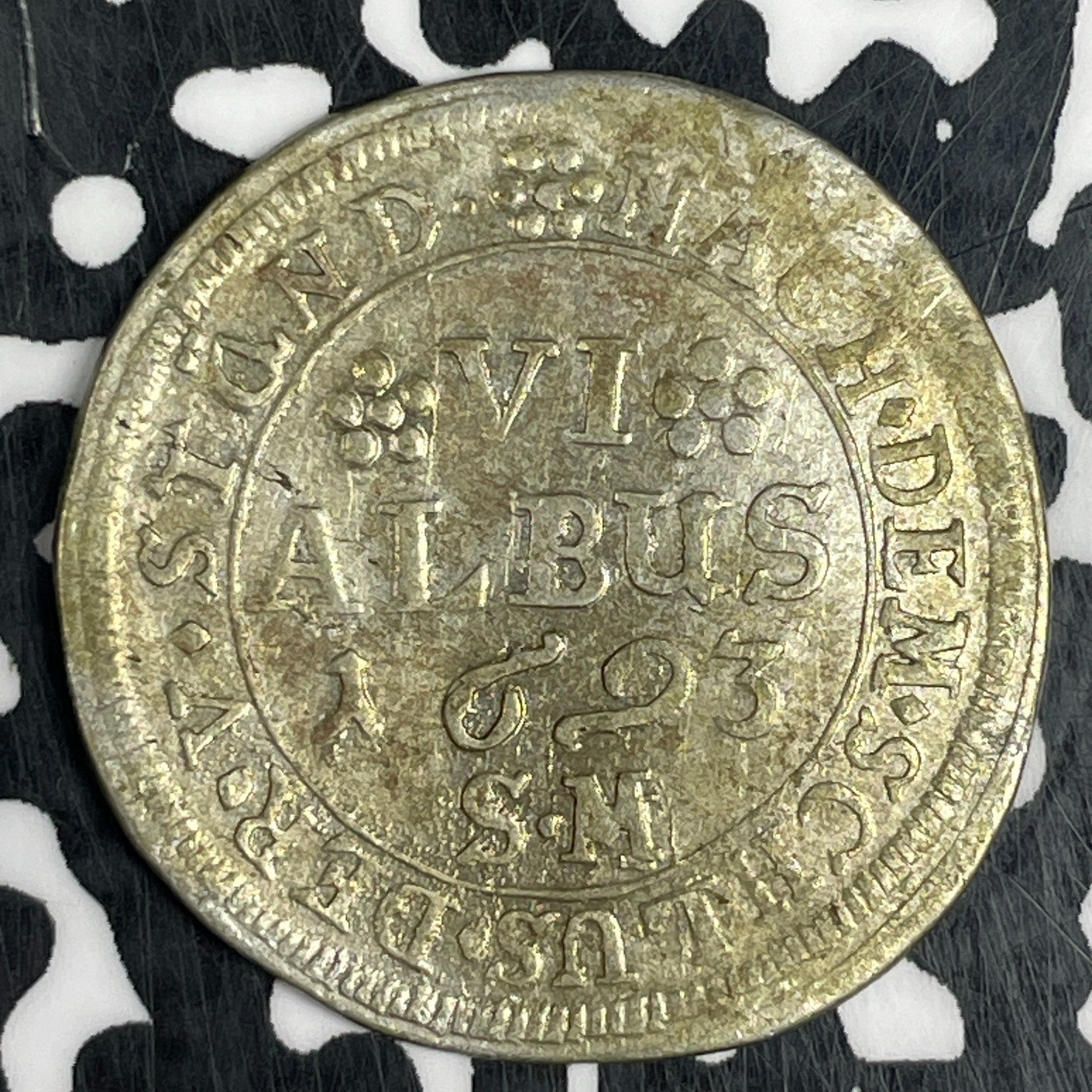 1693-SM Germany Hanau-Lichtenberg 6 Albus Lot#JM0668 Silver! Nice! KM#99.1