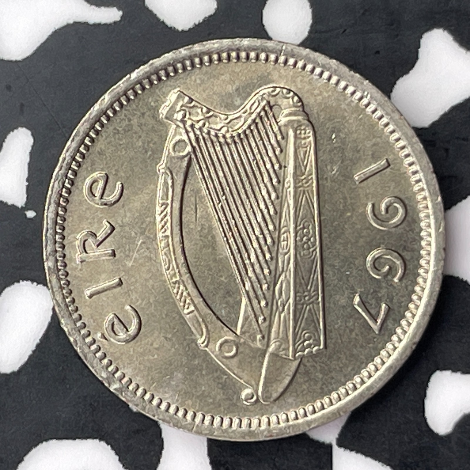 1967 Ireland 3 Pence Threepence Lot#C4272 High Grade! Beautiful!