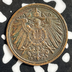 1898-F Germany 1 Pfennig Lot#E3433 Better Date