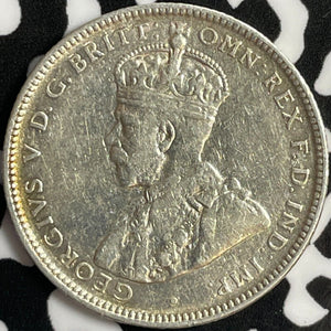 1922 Australia 1 Shilling Lot#D9745 Silver! Better Date, Old Cleaning