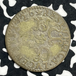 1726 Italy Lucca 1 Barbone Lot#JM9919 Silver! Very Scarce!