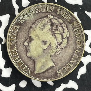 1944 Curacao 1 Gulden Lot#T9781 Silver!