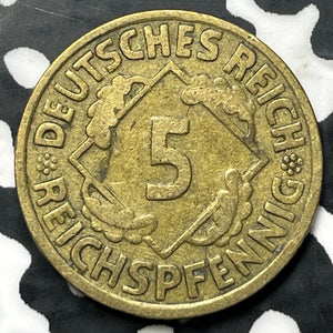 1925-G Germany 5 Pfennig (4 Available) (1 Coin Only)