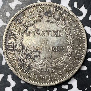 1895-A French Indo-China 1 Piastre Lot#MK154 Large Silver!