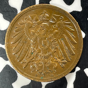 1916-D Germany 2 Pfennig Lot#T4223 Better Date