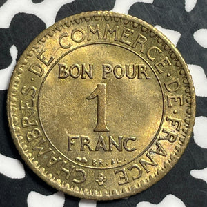 1921 France 1 Franc Lot#T1442 High Grade! Beautiful!