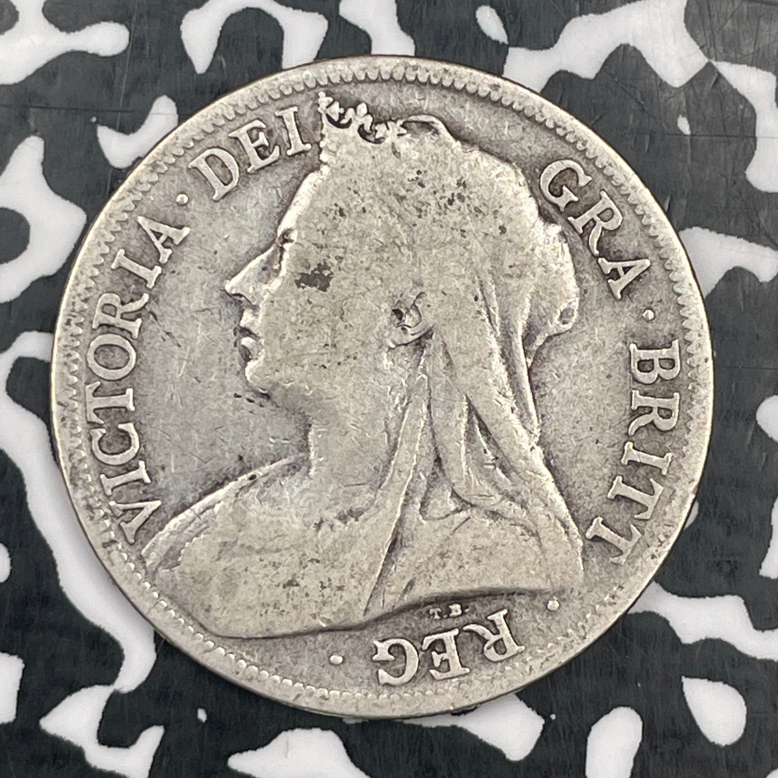 1896 Great Britain 1/2 Crown Half Crown Lot#N1451 Silver!