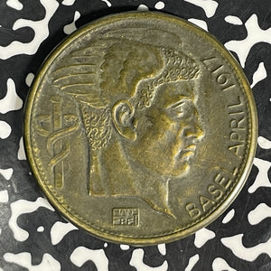 1917 Switzerland Basel Sample Fair Medal By Hans Frei Lot#JM9236 Hofer-268, 43mm