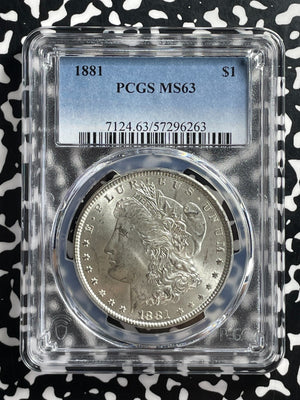 1881 U.S. $1 Morgan Dollar PCGS MS63 Lot#G575 Silver! Choice UNC!