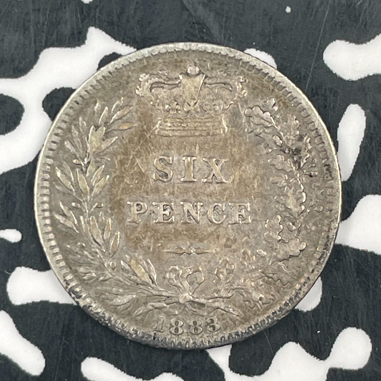 1883 Great Britain 6 Pence Sixpence Lot#F5591 Silver! Nice!