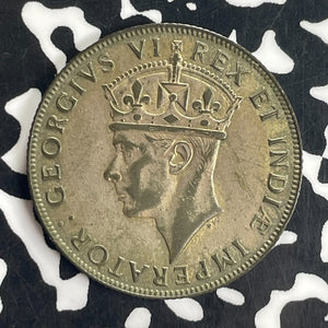 1941-I East Africa 1 Shilling Lot#T8513 Silver! Nice!