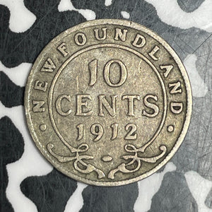 1912 Newfoundland 10 Cents Lot#T6257 Silver!