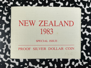 1983 New Zealand Royal Visit $1 Dollar Lot#B2607 Silver! Proof! W/ Case & C.O.A.