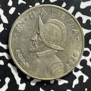 1934 Panama 1 Balboa Lot#JM9573 Large Silver! Nice!