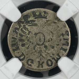 (1742-45) Germany Bremen 1 Groten NGC Rev. Brockage Error F15 Lot#G9990 Silver!