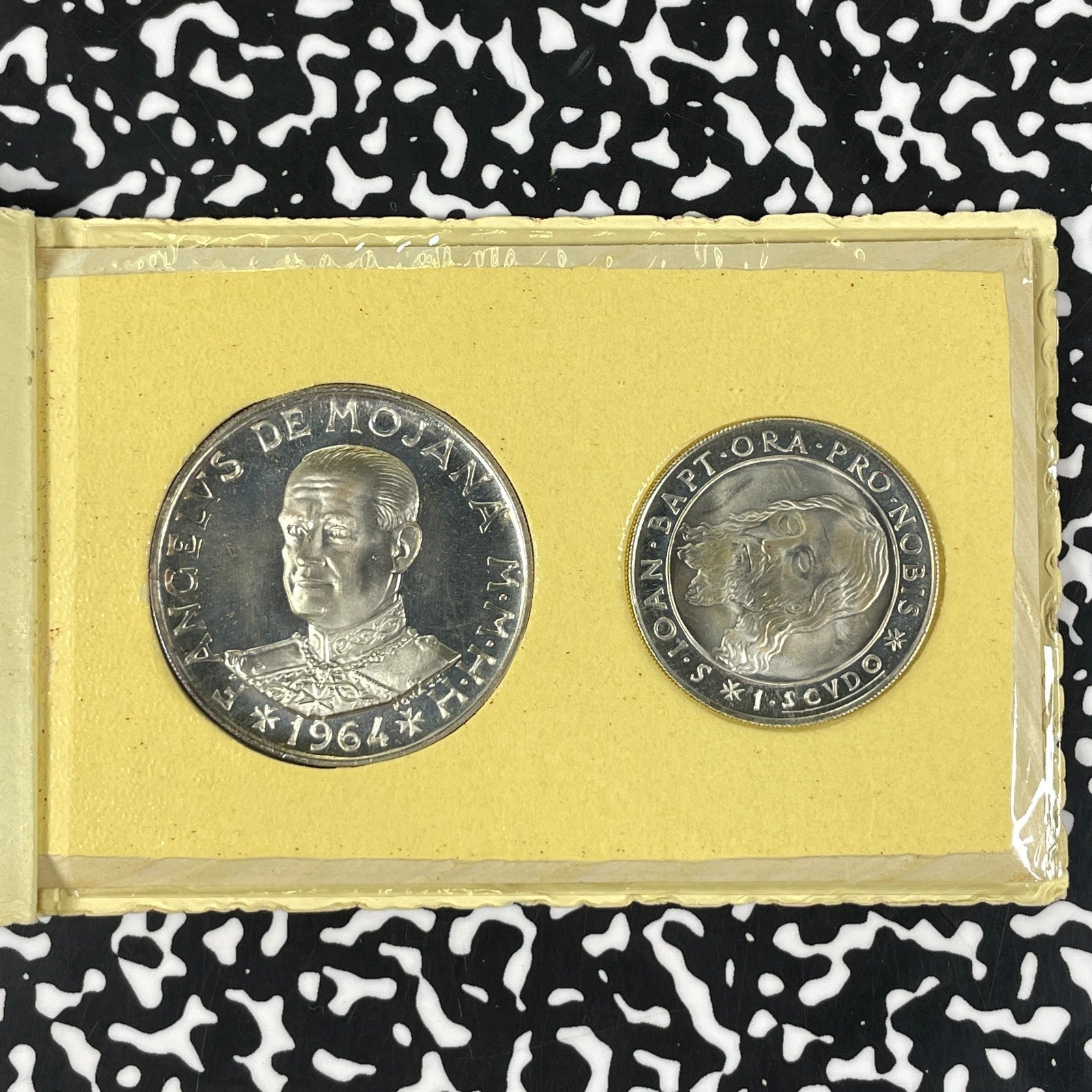 1964 Malta 2x Coin Proof Set Lot#B3419 Silver! With Case