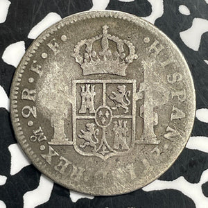 1780-Mo FF Mexico 2 Reales Lot#T1034 Silver!