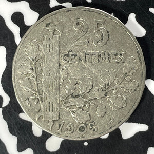 1905 France 25 Centimes (10 Available) (1 Coin Only)