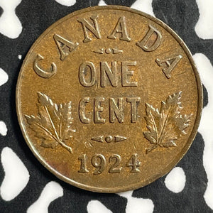 1924 Canada Small Cent Lot#E5072 Key Date! Nice!