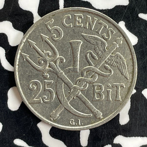 1905 Danish West Indies 5 Cents/25 Bit Lot#C1078