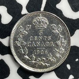 1906 Canada 5 Cents Lot#JM9597 Silver! High Grade! Beautiful!