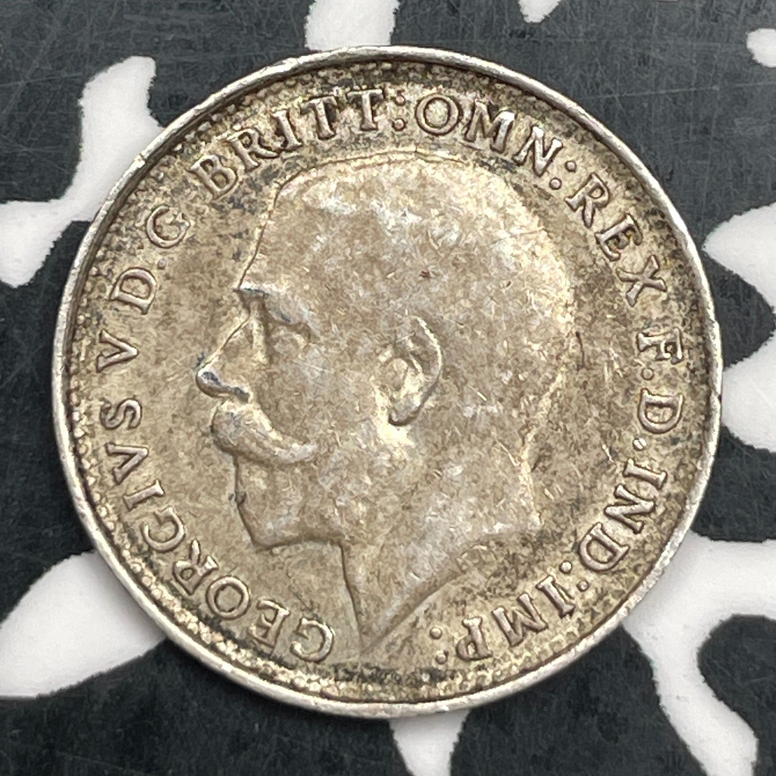 1918 Great Britain 3 Pence Threepence Lot#F5393 Silver! Nice!