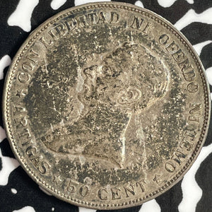 1917 Uruguay 50 Centesimos Lot#D9683 Silver!