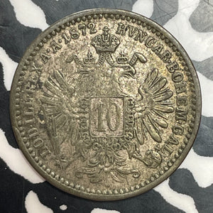 1872 Austria 10 Kreuzer Lot#T2489