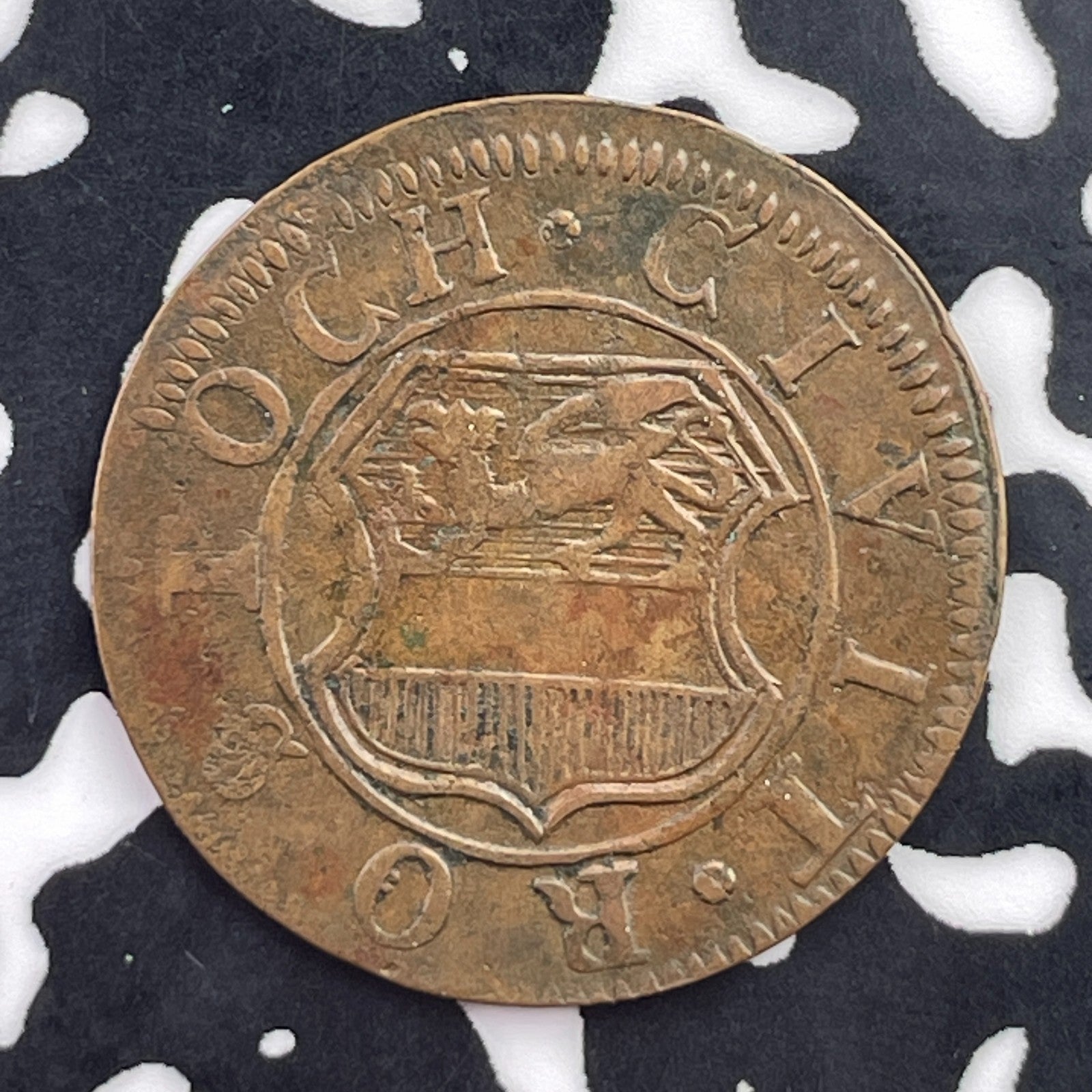 1759-RIB Germany Rostock 3 Pfennig Lot#C5472 Scarce!