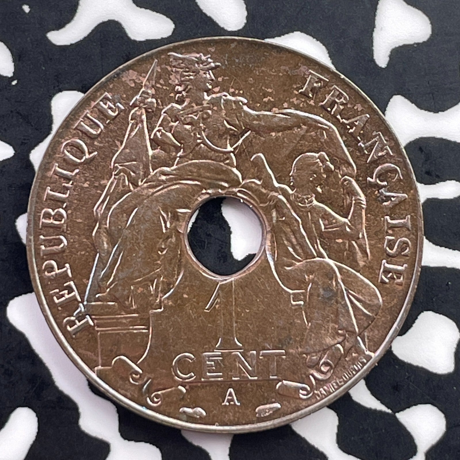 1938-A French Indo-China 1 Cent Lot#C5669 High Grade! Beautiful!