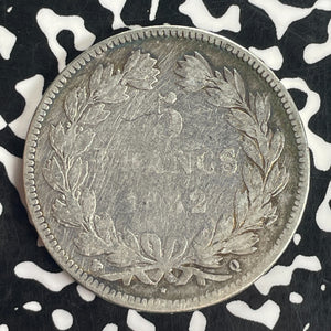 1832-Q France 5 Francs Lot#T8326 Large Silver Coin!