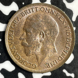 1918 Great Britain Farthing Lot#E2373 High Grade! Beautiful!