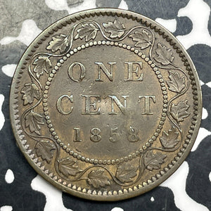 1858 Canada Large Cent Lot#JM8605 Key Date! Obverse Hits