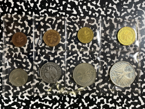 1966-G West Germany 8x Coin Proof Set Lot#B2504 Including Silver! In Plastic