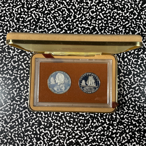 1973 Cook Islands 2x Coin Proof Set Lot#B2816 Silver! With Original Case