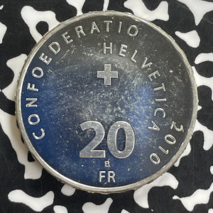 2010 Switzerland 20 Francs Lot#C0102 Silver! Proof!