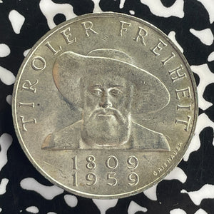 1959 Austria 50 Schilling Lot#T8644 Large Silver Coin! High Grade! Beautiful!