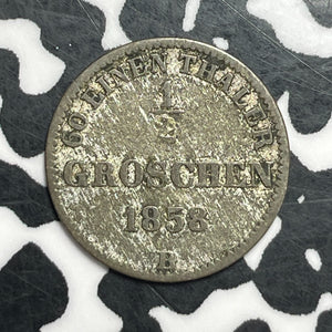 1858 Germany Oldenburg 1/2 Groschen Half Groschen Lot#T6468 Silver!