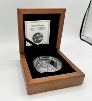 2022 Cameroon 5000 Franc Wildman 5oz Silver Ultra High Relief Black Proof
