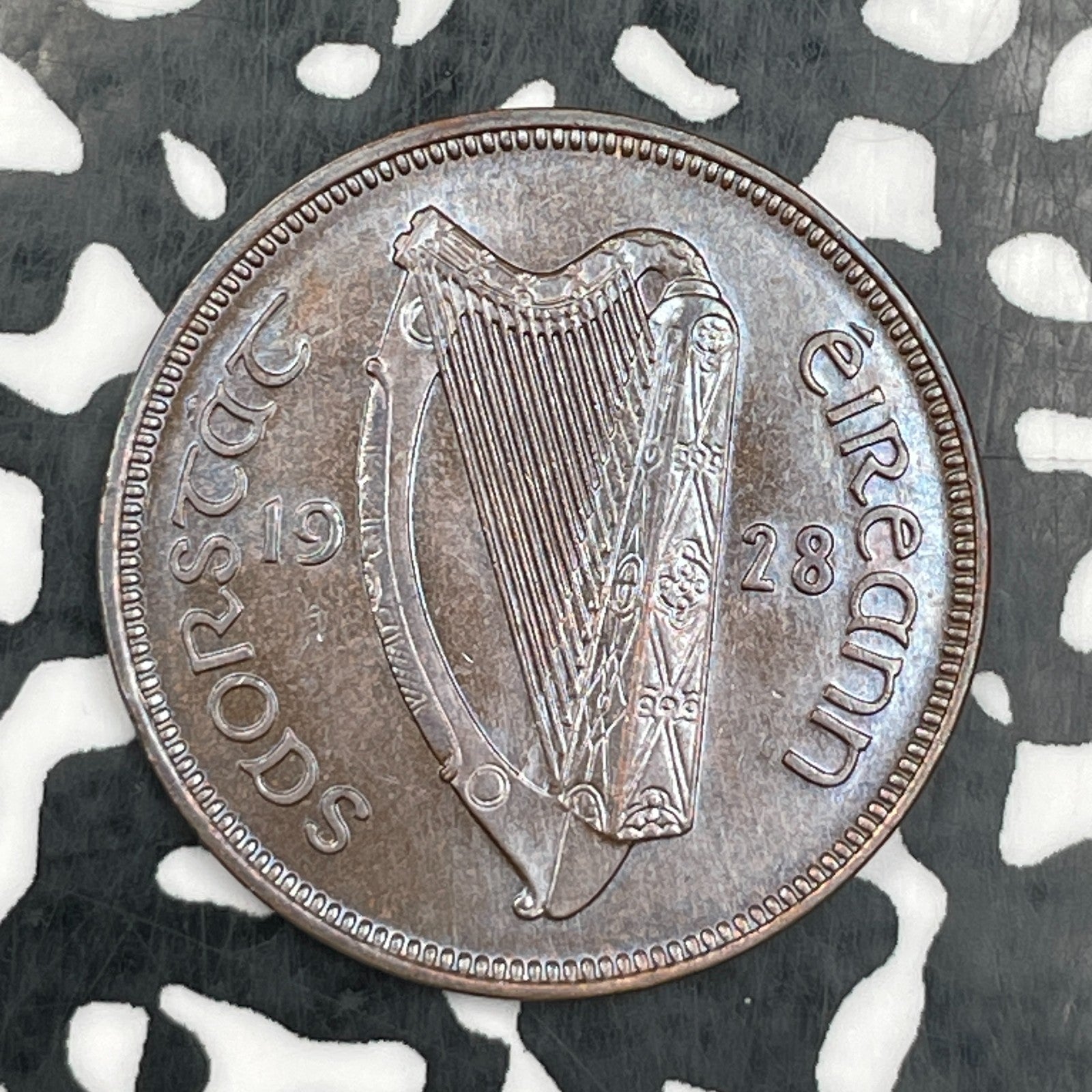 1928 Ireland 1/2 Penny Lot#N2220 High Grade! Beautiful!