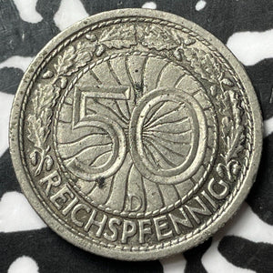 1935-D Germany 50 Pfennig Lot#D7680 KM#49