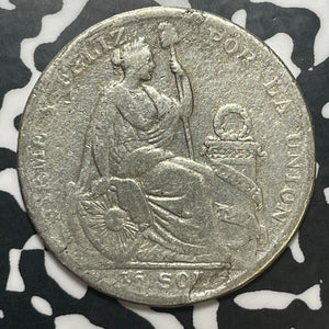 1927 Peru 1/2 Sol Half Sol Lot#T1709 Silver!