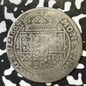 1664 Poland 1 Zloty Lot#E4727 Silver! KM#120